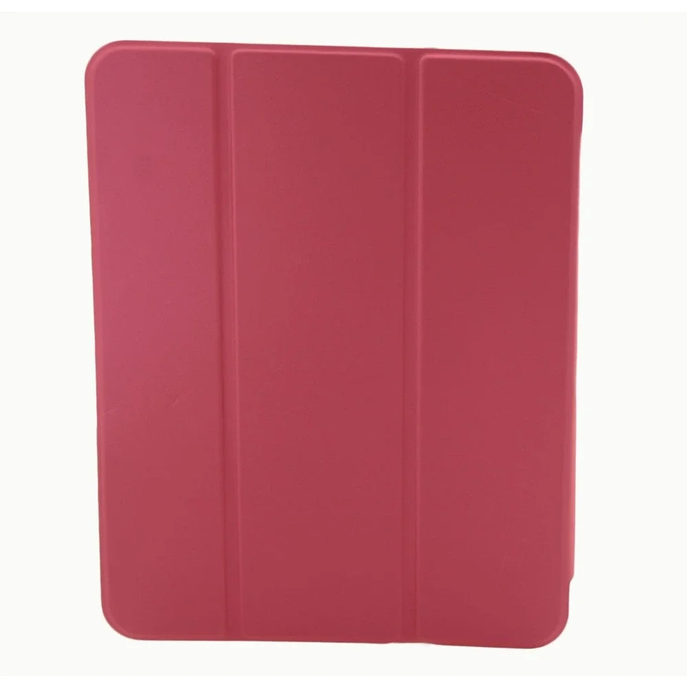 iPad 10th Gen 10.9 Case Hot Pink Smart Folio Clear Back Cover